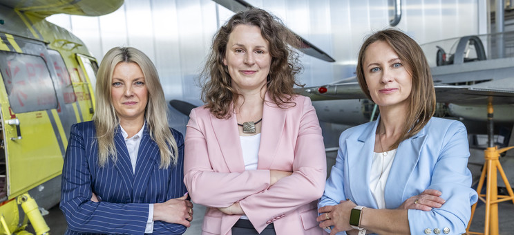 Od lewej: mgr inż. M. Lubas, mgr inż. N. Marszałek, dr inż. M. Żyłka,